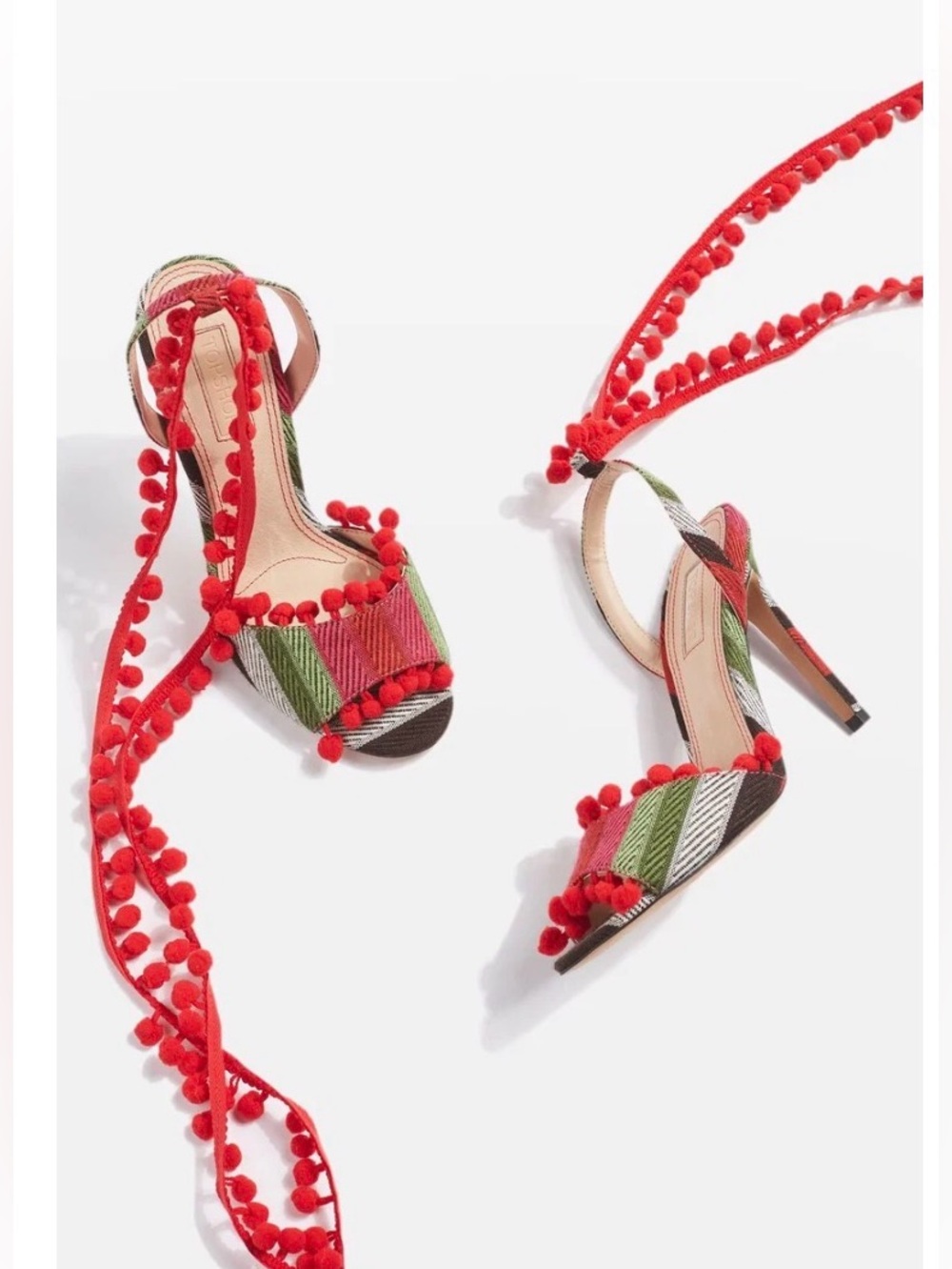 Pom Pom Statement Heels - Picture 2 of 7